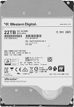 Жесткий диск WD SATA-III 22TB 0F48278 WUH722422ALE6L4 Server Ultrastar DC HC580 4KN (7200rpm) 512Mb 3.5"
