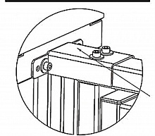 PERCo-RF01 0-03 - Накладка верхняя для стыковки турникета PERCo-RTD-15 с калиткой PERCo-WHD-15 или секцией ограждения PERCo-MB-15