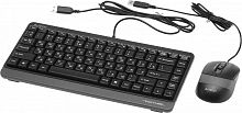 Клавиатура + мышь A4Tech Fstyler F1110 клав:черный/серый мышь:черный/серый USB Multimedia (F1110 GREY)
