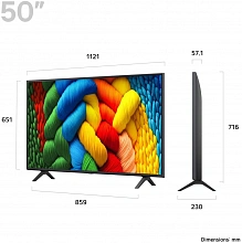 Телевизор LED LG 50" 50NANO80A6B.ARUG синяя сажа 4K Ultra HD 60Hz DVB-T DVB-T2 DVB-C DVB-S DVB-S2 USB WiFi Smart TV