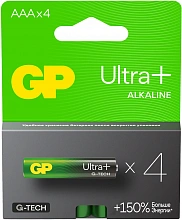 Батарея GP Ultra Plus Alkaline 24AUPA21-2CRSB4 AAA (4шт) блистер