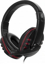 Наушники с микрофоном Оклик HS-L380G ABADDON черный/красный 1.8м мониторные оголовье (1100404)