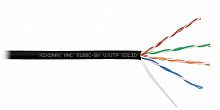 NMC 9100C-BK - Кабель NIKOMAX U/UTP 4 пары, Кат.5e (Класс D), тест по ISO/IEC, 100МГц, одножильный, BC (чистая медь), 24AWG (0,52мм), полимерный материал нг(А)-HF, внутренний/внешний, черный, 305м