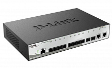 DGS-1210-12TS/ME/B1A Управляемый L2 коммутатор с 10 портами 1000Base-X SFP и 2 портами 10/100/1000Base-T