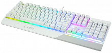 Клавиатура MSI GK30 белый USB Multimedia for gamer LED (подставка для запястий) (S11-04RU304-CLA) кабель 1.8м