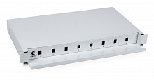 Cabeus ODF-19-8-SC - Кросс бокс оптический 19" на 8 SC (LC duplex) со сплайс-кассетой, выдвижной (без пигтейлов и проходных адаптеров)