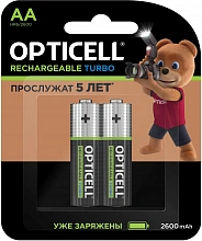 Аккумулятор Opticell Turbo 6080001 AA NiMH 2600mAh (2шт) блистер
