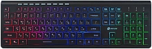 Клавиатура Оклик 490ML черный USB slim Multimedia LED