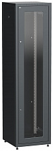 LE05-42U66-GM - ITK Шкаф LINEA E 42U 600х600мм двери 2шт стек. и метал. чер.