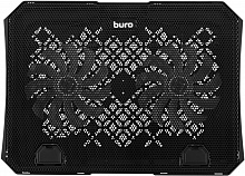 Подставка для ноутбука Buro BU-LCP150-B212 15" 335x265x22мм 74.35дБ 1xUSB 2x 140ммFAN 480г металлическая сетка/пластик черный