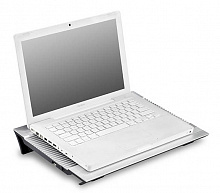 Подставка для ноутбука Deepcool N8 (DP-N24N-N8SR) 17" 380x278x55мм 25дБ 3xUSB 2x 140ммFAN 1244г алюминий серебристый