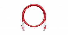 NMC-PC4UD55B-010-CS-RD Коммутационный шнур с замком NIKOMAX U/UTP 4 пары, Кат.5е, 100МГц, 2хRJ45/8P8C, BC (чистая медь), 24AWG (7х0,205мм), LSZH, красный, 1 м