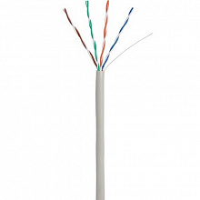 EC-UU004-5E-PVC-GY - Кабель NETLAN U/UTP 4 пары, Кат.5e (Класс D), 100МГц, одножильный, BC (чистая медь), внутренний, PVC нг(B), серый, 305м