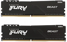 Память DDR4 2x8Gb 3200MHz Kingston KF432C16BBK2/16 Fury Beast Black RTL Gaming PC4-25600 CL16 DIMM 288-pin 1.35В kit dual rank с радиатором Ret