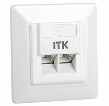 CS2-1C5EF-2-1 - Внутренняя инф. розетка RJ45 кат. 5Е FTP 2 порта, ITK