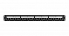 NMC-RP24UA2-1U-BK - Коммутационная панель NIKOMAX 19", 1U, 24 порта, Кат.6a (Класс Ea), 500МГц, RJ45/8P8C, 110/KRONE, T568A/B, неэкранированная, с органайзером, черная