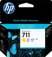 Картридж струйный HP 711 CZ132A желтый (29мл) для HP DJ T120/T520