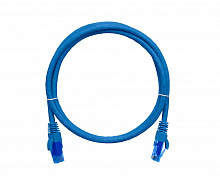 NMC-PC4UE55B-015-C-BL - Коммутационный шнур NIKOMAX U/UTP 4 пары, Кат.6 (Класс E), 250МГц, 2хRJ45/8P8C, T568B, заливной, с защитой защелки, многожильный, BC (чистая медь), 24AWG (7х0,205мм), LSZH нг(А)-HFLTx, синий, 1,5м