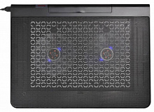 Подставка для ноутбука Buro BU-LCP170-B214 17"398x300x29мм 2xUSB 2x 140ммFAN 926г металлическая сетка/пластик черный