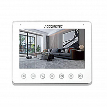 AT-VD 100C/SD WH - Видеодомофон 10", Сенсорные кнопки, 1080P/720P/CVBS Подключение двух вызывных панелей и двух видеокамер.Календарь, будильник