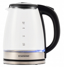 Чайник электрический Starwind SKG4777 1.8л. 2000Вт черный/прозрачный корпус: стекло