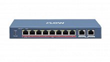 F-SW-EU410HPOE-V - неуправляемый коммутатор Value СЕРИЯ (100M PoE, Dual Uplink) 8 RJ45 100M PoE с грозозащитой 6кВ, iFLOW