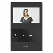 SQ-04M black - Цветной видеодомофон, настенный, 4.3" TFT LCD дисплей 16:9, разрешение экрана 480х272. Подключение 2-х вызывных панелей и 2-х видеокамер. Запись фото или видео на microSD карту до 32 ГБ