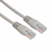 18-8001 - Шнур коммутационный, патч-корд U/UTP RJ45-RJ45, CAT 5e, LSZH серый, 0,5м, Rexant