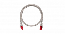 NMC-PC4UA55B-005-C-GY - Коммутационный шнур NIKOMAX U/UTP 4 пары, Кат.6a (Класс Ea), 500МГц, 2хRJ45/8P8C, T568B, заливной, с защитой защелки, многожильный, BC (чистая медь), 24AWG (7х0,195мм), LSZH нг(А)-HFLTx, серый, 0.5м