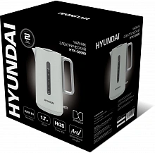 Чайник электрический Hyundai HYK-S9999 1.7л. 2200Вт светло-зеленый/серебристый корпус: металл
