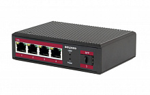 STP-401HP - Коммутатор неуправляемый, 4 порта 10/100 Мбит/c (все с поддержкой High PoE) + 1 порт 100 Мбит/с SFP, PoE бюджет до 120 Вт, промышленное исполнение, Beward
