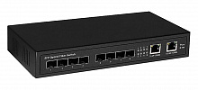 SW-7028 - Неуправляемый коммутатор Gigabit Ethernet на 8 SFP + 2 RJ45 портов. Порты: 8 x GE SFP (1000Base-FX), 2 x GE (10/100/1000Base-T). В комплекте БП DC12V (0,5A)