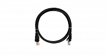 NMC-PC4UD55B-003-C-BK - Коммутационный шнур U/UTP 4 пары, Кат.5е (Класс D), 100МГц, T568B, 2хRJ45/8P8C, с защитой защелки, многожильный, BC (чистая медь), 24AWG (7х0,205мм), LSZH нг(А)-HFLTx, черный, 0,3 м