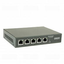 SW-5D-1(60W) - PoE коммутатор OSNOVO, 2.5G Ethernet на 5 RJ45 портов. Порты: 1 x 2.5G (10/100/1000/2500Base-TX) с PoE (до 60W, A+B) + 3 x 2.5G (10/100/1000/2500Base-TX) с PoE (до 30W), 1 x 2.5G (10/100/1000/2500Base-T). Соответствует стандартам PoE IEEE 8