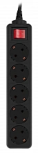 Сетевой фильтр PC Pet AP01006-5-B 5м (5 розеток) черный (пакет ПЭ)
