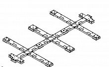 PERCo-RF20 - Рама монтажная для турникета роторного полноростового PERCo-RTD-20. Исполнение: сталь, покрытие порошковой краской