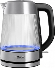 Чайник электрический Red Solution G121 1.8л. 2200Вт черный/серебристый корпус: стекло/металл/пластик