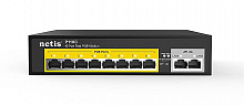 P110C - Коммутатор Netis неуправляемый, настольный, 100 Мбит/сек, 10 port, PoE, бюджет PoE 100 Вт