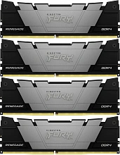 Память DDR4 4x16GB 3200MHz Kingston KF432C16RB12K4/64 Fury Renegade Black RTL Gaming PC4-25600 CL16 DIMM 288-pin 1.35В dual rank с радиатором Ret