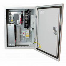 OS-34TB1(SW-60812/I) - Уличный коммутатор с термостабилизацией и резерв. питанием на базе уличной станции OSNOVO OS-34TB1. Порты: 6xFE (10/100Base-T) с PoE (30W) + 2xFE (10/100Base-T) с PoE (до 60W) + 1xGE(10/100/1000Base-T) + 2xGE SFP(1000Base-X).