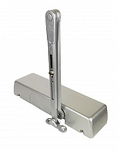 ATEC-D4041-Sl - 2-х скоростной  дверной доводчик для дверей массой от 120 до 180 кг, установочный размер:127х57 мм. Регулировка мощности пружины. Усилие: EN7  (EN1154).  Дополнительные функции включены: ветровой тормоз (Back Check), задержка закрывания (D