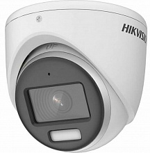 DS-2CE70DF3T-MFS(2.8mm)(BK Grupė UAB) - 2Мп уличная купольная HD-TVI камера с LED подсветкой до 20м и встроенным микрофоном (AoC)