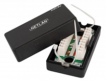 EC-UCB-IDC-UD2-WT-10 - Кабельный соединитель NETLAN IDC-IDC, Кат.5e (Класс D), 100МГц, KRONE, T568A/B, неэкранированный, белый, уп-ка 10шт