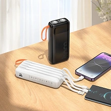 Мобильный аккумулятор Hoco J151A Spirit 20000mAh 3A USB-A/2xUSB-C черный (53374)