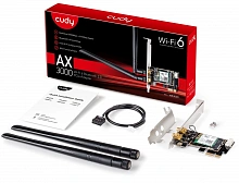 Сетевой адаптер Wi-Fi + Bluetooth Cudy WE3000 AX3000 PCI Express (ант.внеш.съем) 2ант.