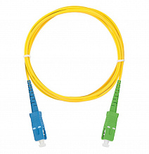 NMF-PC1S2C2-SCU-SCA-002 - Шнур NIKOMAX волоконно-оптический, переходной, одномодовый 9/125мкм, стандарта OS2, SC/UPC-SC/APC, одинарный, LSZH нг(A)-HFLTx, 2мм, желтый, 2м