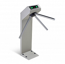 PERCo-TTR-04CW - Турникет эл/мех со стандартными планками для эксплуатации на открытом воздухе. Исполнение: стойка – оцинкованная сталь, покрытие "муар", светло-бежевый цвет с эффектом слюды