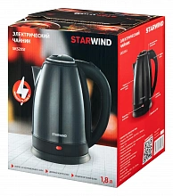 Чайник электрический Starwind SKS2051 1.8л. 1800Вт черный корпус: металл/пластик