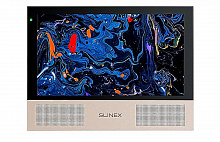 Sonik 10 Black+Pink Gold - Цветной, настенный, 10" сенсорный IPS TFT LCD дисплей 16:9, разрешение экрана 1024х600. Подключение 2-х панелей и 2-х камер любого из стандартов: AHD/TVI/CVI/CVBS, белый+серебро + сменная панель «Золотой песок»