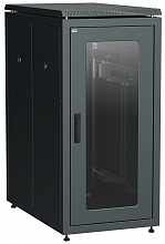 LN05-28U81-GP - ITK LINEA N 28U 800х1000мм стекл. пер. дв. задн. перф. чер.